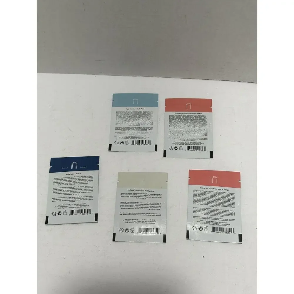 Lot 5 Indie Lee Sample Facial Oil Vitamin Infusion Facial Cream Moisturizer 0.1f